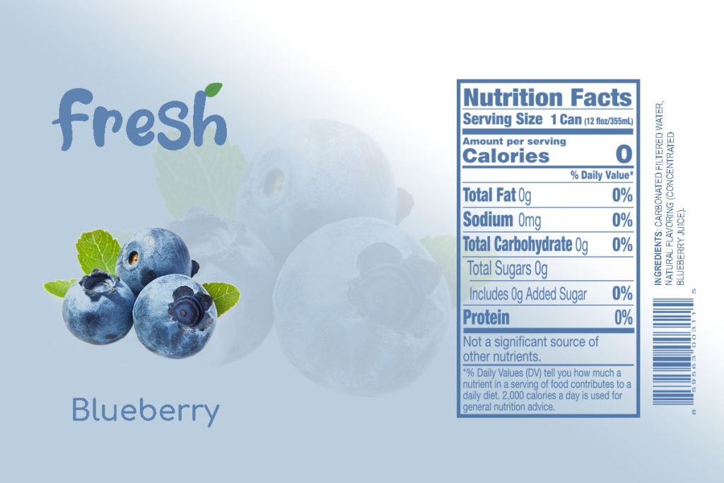 Blueberry Soda Label